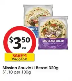 Coles Mission Souvlaki Bread offer