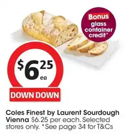 Coles Coles Finest by Laurent Sourdough Vienna offer