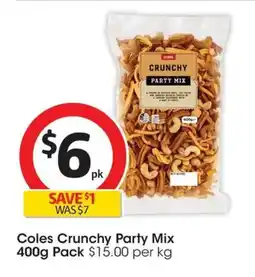 Coles Coles Crunchy Party Mix Pack offer