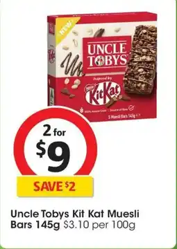 Coles Uncle Tobys Kit Kat Muesli Bars offer