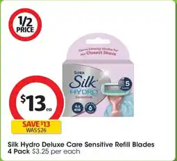 Coles Silk Hydro Deluxe Care Sensitive Refill Blades offer