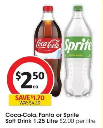 Coles Coca-Cola, Fanta or Sprite Soft Drink offer