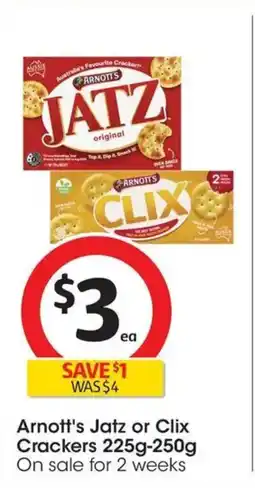 Coles Arnott's Jatz or Clix Crackers offer