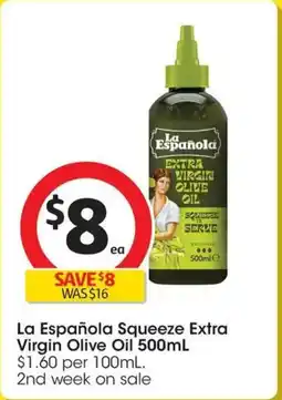 Coles La Española Squeeze Extra Virgin Olive Oil offer