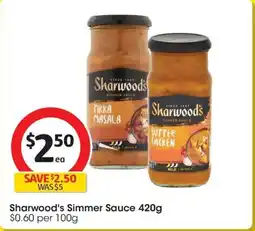 Coles Sharwood's Simmer Sauce offer