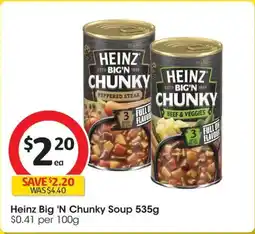 Coles Heinz Big 'N Chunky Soup offer