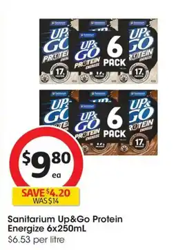 Coles Sanitarium Up&Go Protein Energize offer