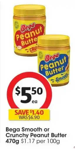 Coles Bega Smooth or Crunchy Peanut Butter offer