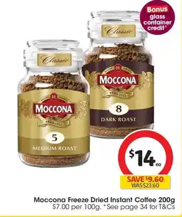 Coles Moccona Freeze Dried Instant Coffee offer