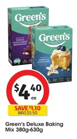 Coles Green's Deluxe Baking Mix offer