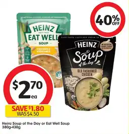 Coles Heinz Soup of the Day or Eat Well Soup offer