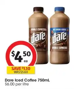 Coles Dare Iced Coffee offer