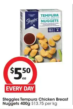 Coles Steggles Tempura Chicken Breast Nuggets offer