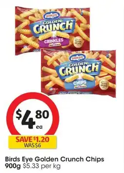 Coles Birds Eye Golden Crunch Chips offer