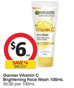 Coles Garnier Vitamin C Brightening Face Wash offer