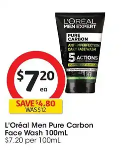 Coles L'Oréal Men Pure Carbon Face Wash offer