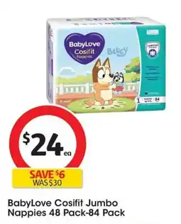 Coles BabyLove Cosifit Jumbo Nappies offer