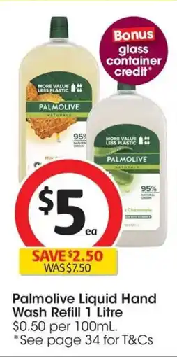 Coles Palmolive Liquid Hand Wash Refill offer