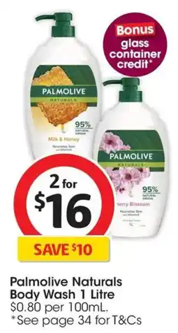 Coles Palmolive Naturals Body Wash offer