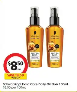 Coles Schwarzkopf Extra Care Daily Oil Elixir offer