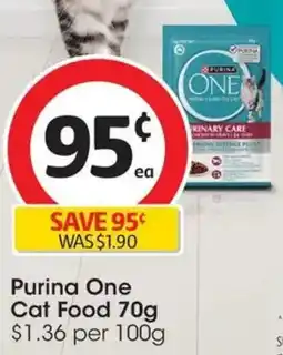 Coles Purina One Cat Food offer