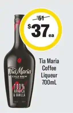 Coles Tia Maria Coffee Liqueur offer