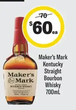 Coles Maker's Mark Kentucky Straight Bourbon Whisky offer