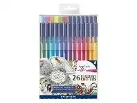 Officeworks Staedtler Tri Plus Fibre Tip Pens Pack 26 offer