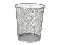 Officeworks J.Burrows 8L Wire Mesh Waste Bin Silver offer