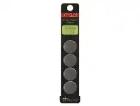 Officeworks Three By Three Snap! Strong Small Magnets Silver 4 Pack offer