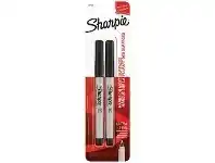 Officeworks Sharpie Ultra Fine Permanent Markers Black 2 Pack offer