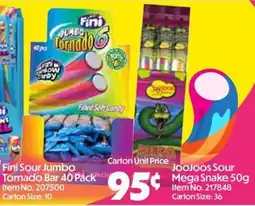 Campbells Wholesale Fini Sour Jumbo Tornado Bar offer