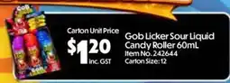 Campbells Wholesale Gob Licker Sour Liquid Candy Roller offer