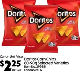Campbells Wholesale Doritos Corn Chips 80-90g Selected Varieties offer