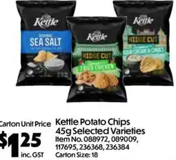 Campbells Wholesale Kettle Potato Chips Selected Varieties offer