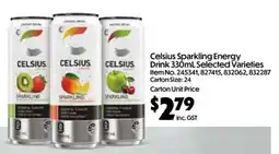 Campbells Wholesale Celsius Sparkling Energy Drink offer