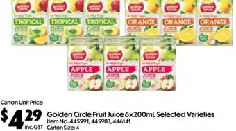 Golden Circle Fruit Juice Selected Varieties