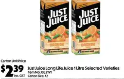 Campbells Wholesale Just Juice Long Life Juice Selected Varieties offer
