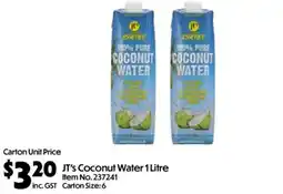 Campbells Wholesale JT's Coconut Water offer