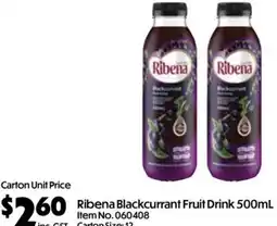 Campbells Wholesale Ribena Blackcurrant Fruit Drink offer