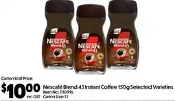 Campbells Wholesale Nescafé Blend 43 Instant Coffee Selected Varieties offer