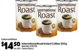 Campbells Wholesale International Roast Instant Coffee offer