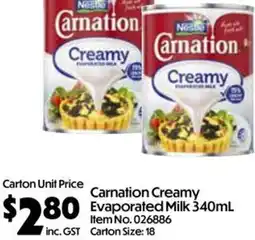 Campbells Wholesale Carnation Creamy Evaporated Milk offer