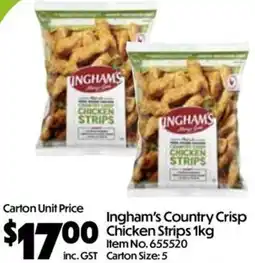 Campbells Wholesale Ingham's Country Crisp Chicken Strips offer