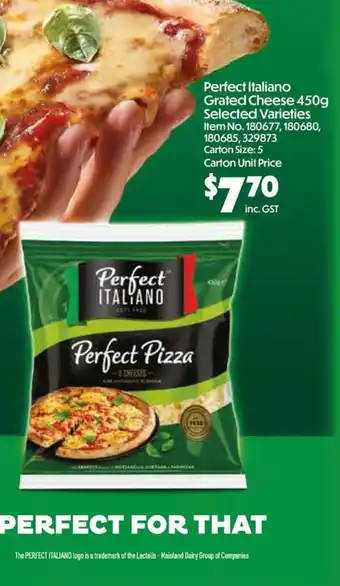 Campbells Wholesale Perfect Italiano Grated Cheese offer