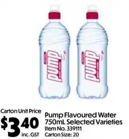 Campbells Wholesale Pump Flavoured Water offer