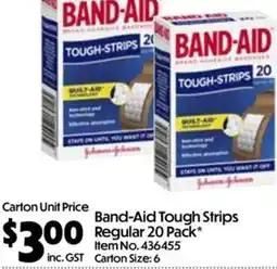 Campbells Wholesale Band-Aid Tough Strips offer
