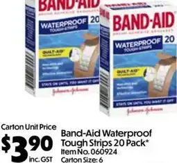 Campbells Wholesale Band-Aid Waterproof Tough Strips offer