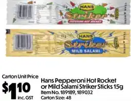 Campbells Wholesale Hans Striker offer