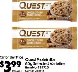 Campbells Wholesale Quest Protein Bar 60g Selected Varieties offer
